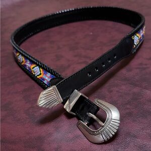Vintage Brighton Southwestern Hand Beaded Belt